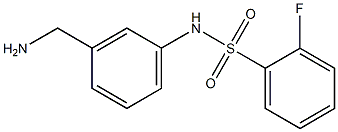 N-[3-(aminomethyl)phenyl]-2-fluorobenzenesulfonamide Struktur