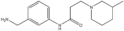 N-[3-(aminomethyl)phenyl]-3-(3-methylpiperidin-1-yl)propanamide Struktur