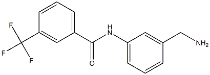 N-[3-(aminomethyl)phenyl]-3-(trifluoromethyl)benzamide Struktur