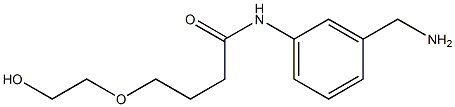 N-[3-(aminomethyl)phenyl]-4-(2-hydroxyethoxy)butanamide Struktur