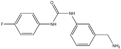 N-[3-(aminomethyl)phenyl]-N'-(4-fluorophenyl)urea Struktur