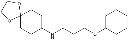 N-[3-(cyclohexyloxy)propyl]-1,4-dioxaspiro[4.5]decan-8-amine Struktur