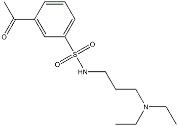 N-[3-(diethylamino)propyl]-3-acetylbenzene-1-sulfonamide Struktur