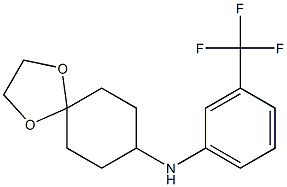 N-[3-(trifluoromethyl)phenyl]-1,4-dioxaspiro[4.5]decan-8-amine Struktur