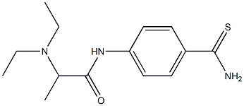 N-[4-(aminocarbonothioyl)phenyl]-2-(diethylamino)propanamide Struktur