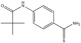 N-[4-(aminocarbonothioyl)phenyl]-2,2-dimethylpropanamide Struktur