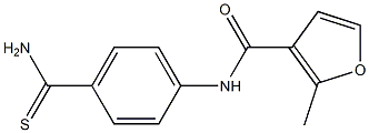 N-[4-(aminocarbonothioyl)phenyl]-2-methyl-3-furamide Struktur