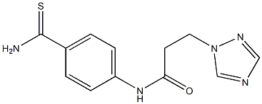 N-[4-(aminocarbonothioyl)phenyl]-3-(1H-1,2,4-triazol-1-yl)propanamide Struktur