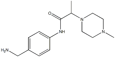 N-[4-(aminomethyl)phenyl]-2-(4-methylpiperazin-1-yl)propanamide Struktur