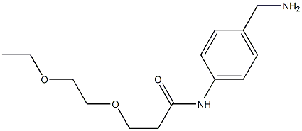 N-[4-(aminomethyl)phenyl]-3-(2-ethoxyethoxy)propanamide Struktur