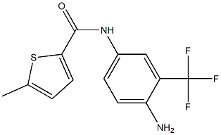 N-[4-amino-3-(trifluoromethyl)phenyl]-5-methylthiophene-2-carboxamide Struktur