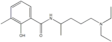 N-[5-(diethylamino)pentan-2-yl]-2-hydroxy-3-methylbenzamide Struktur