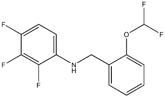 N-{[2-(difluoromethoxy)phenyl]methyl}-2,3,4-trifluoroaniline Struktur