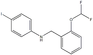 N-{[2-(difluoromethoxy)phenyl]methyl}-4-iodoaniline Struktur