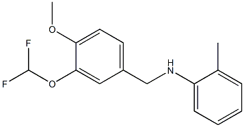 N-{[3-(difluoromethoxy)-4-methoxyphenyl]methyl}-2-methylaniline Struktur