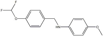 N-{[4-(difluoromethoxy)phenyl]methyl}-4-methoxyaniline Struktur