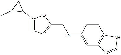 N-{[5-(2-methylcyclopropyl)furan-2-yl]methyl}-1H-indol-5-amine Struktur