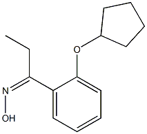 N-{1-[2-(cyclopentyloxy)phenyl]propylidene}hydroxylamine Struktur