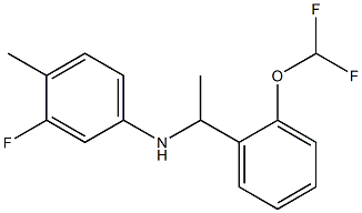 N-{1-[2-(difluoromethoxy)phenyl]ethyl}-3-fluoro-4-methylaniline Struktur