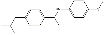 N-{1-[4-(2-methylpropyl)phenyl]ethyl}-4-(methylsulfanyl)aniline Struktur