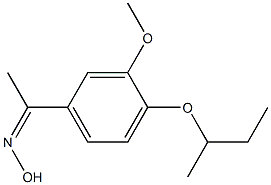 N-{1-[4-(butan-2-yloxy)-3-methoxyphenyl]ethylidene}hydroxylamine Struktur