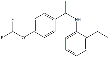 N-{1-[4-(difluoromethoxy)phenyl]ethyl}-2-ethylaniline Struktur