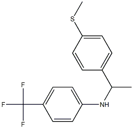 N-{1-[4-(methylsulfanyl)phenyl]ethyl}-4-(trifluoromethyl)aniline Struktur