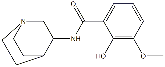 N-{1-azabicyclo[2.2.2]octan-3-yl}-2-hydroxy-3-methoxybenzamide Struktur