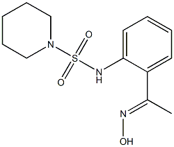 N-{2-[1-(hydroxyimino)ethyl]phenyl}piperidine-1-sulfonamide Struktur