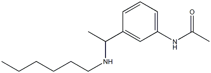 N-{3-[1-(hexylamino)ethyl]phenyl}acetamide Struktur