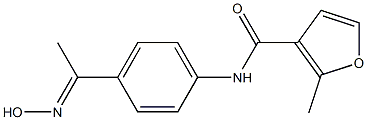 N-{4-[(1E)-N-hydroxyethanimidoyl]phenyl}-2-methyl-3-furamide Struktur