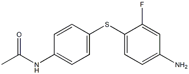 N-{4-[(4-amino-2-fluorophenyl)sulfanyl]phenyl}acetamide Struktur