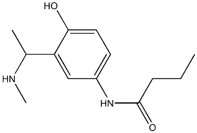 N-{4-hydroxy-3-[1-(methylamino)ethyl]phenyl}butanamide Struktur