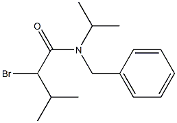 N-benzyl-2-bromo-N-isopropyl-3-methylbutanamide Struktur