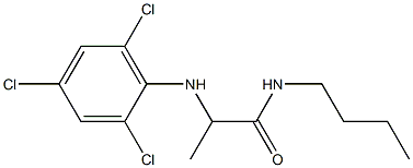 N-butyl-2-[(2,4,6-trichlorophenyl)amino]propanamide Struktur