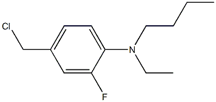 N-butyl-4-(chloromethyl)-N-ethyl-2-fluoroaniline Struktur