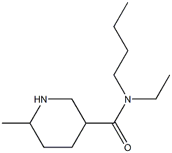 N-butyl-N-ethyl-6-methylpiperidine-3-carboxamide Struktur