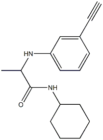 N-cyclohexyl-2-[(3-ethynylphenyl)amino]propanamide Struktur