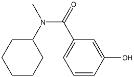 N-cyclohexyl-3-hydroxy-N-methylbenzamide Struktur