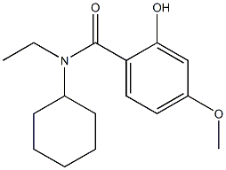 N-cyclohexyl-N-ethyl-2-hydroxy-4-methoxybenzamide Struktur