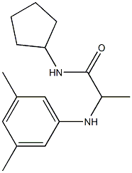 N-cyclopentyl-2-[(3,5-dimethylphenyl)amino]propanamide Struktur