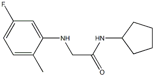 N-cyclopentyl-2-[(5-fluoro-2-methylphenyl)amino]acetamide Struktur