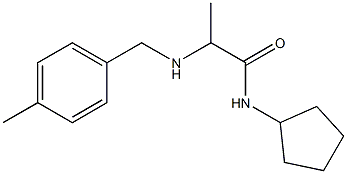 N-cyclopentyl-2-{[(4-methylphenyl)methyl]amino}propanamide Struktur