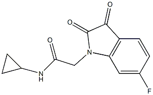 N-cyclopropyl-2-(6-fluoro-2,3-dioxo-2,3-dihydro-1H-indol-1-yl)acetamide Struktur