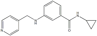 N-cyclopropyl-3-[(pyridin-4-ylmethyl)amino]benzamide Struktur