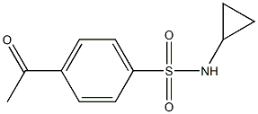 N-cyclopropyl-4-acetylbenzene-1-sulfonamide Struktur