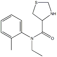 N-ethyl-N-(2-methylphenyl)-1,3-thiazolidine-4-carboxamide Struktur