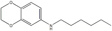 N-hexyl-2,3-dihydro-1,4-benzodioxin-6-amine Struktur