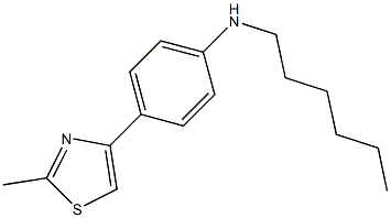 N-hexyl-4-(2-methyl-1,3-thiazol-4-yl)aniline Struktur