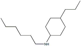 N-hexyl-4-propylcyclohexan-1-amine Struktur